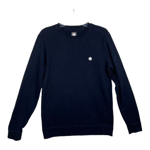 Pretty Green Men's Black Long Sleeve Crew Neck Pullover Sweater Size Small - Picture 1 of 7